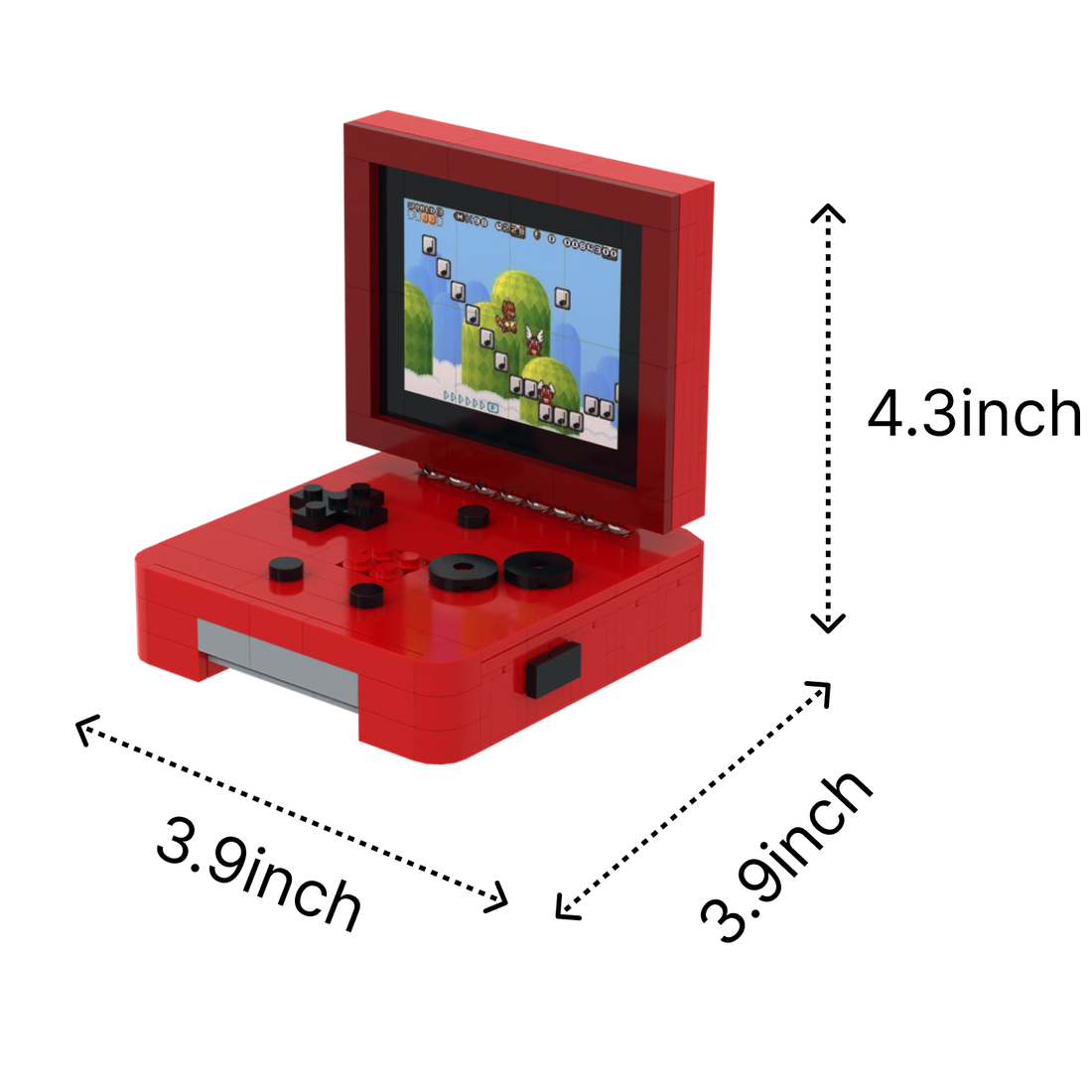 Arcade Machine brick art collectible, size guide