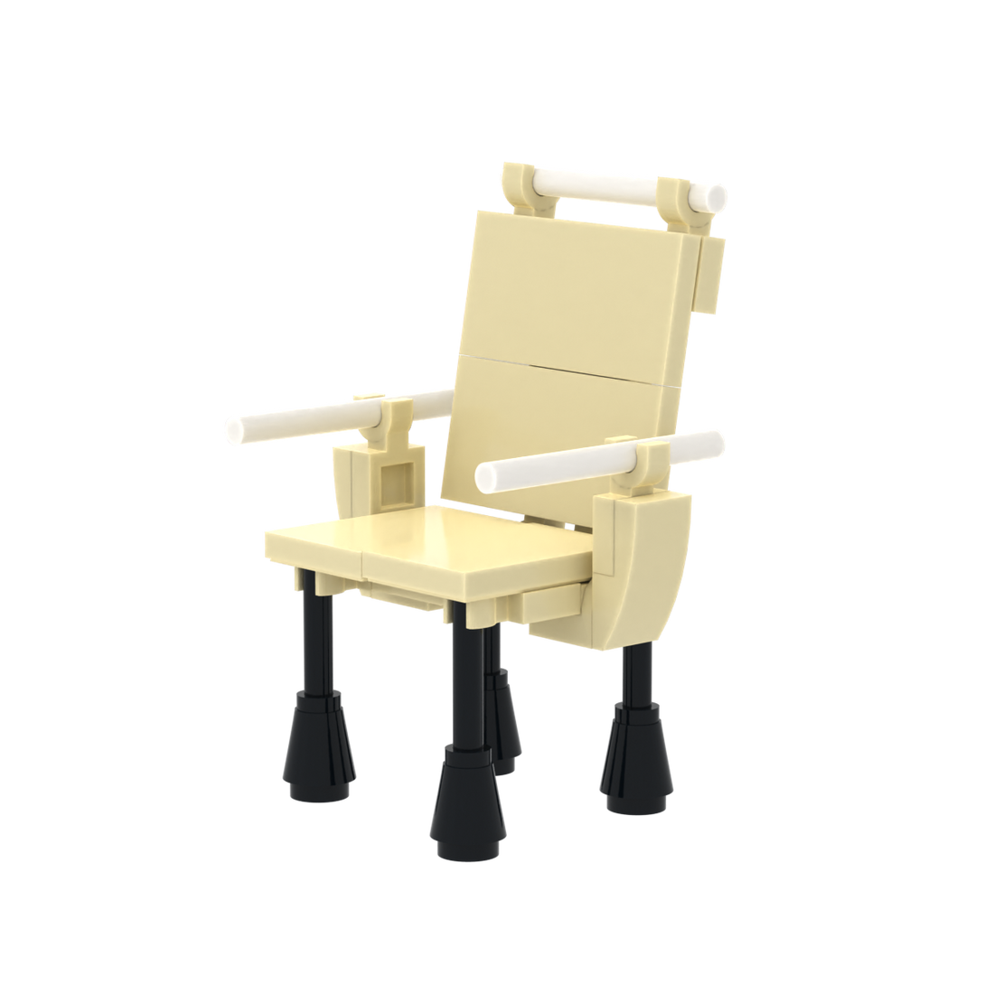 Beige Folding Leisure Chair brick scene accessory, detail view 2