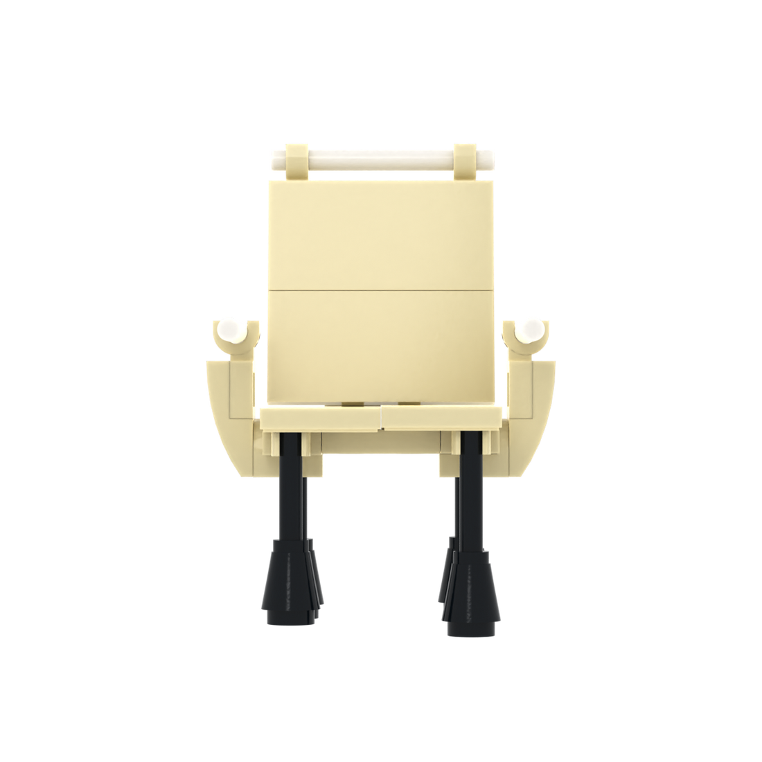 Beige Folding Leisure Chair brick scene accessory, left-side view