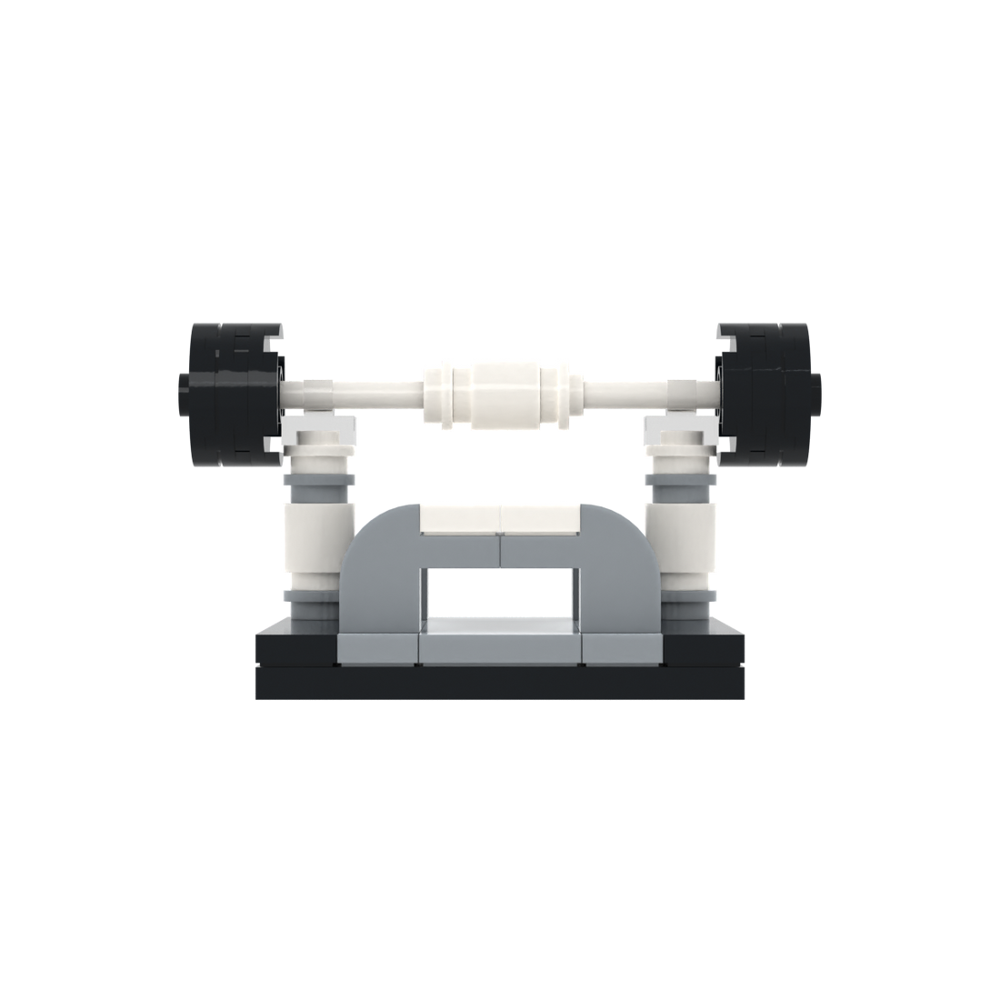 Bench Press Rack brick scene accessory, left-side view