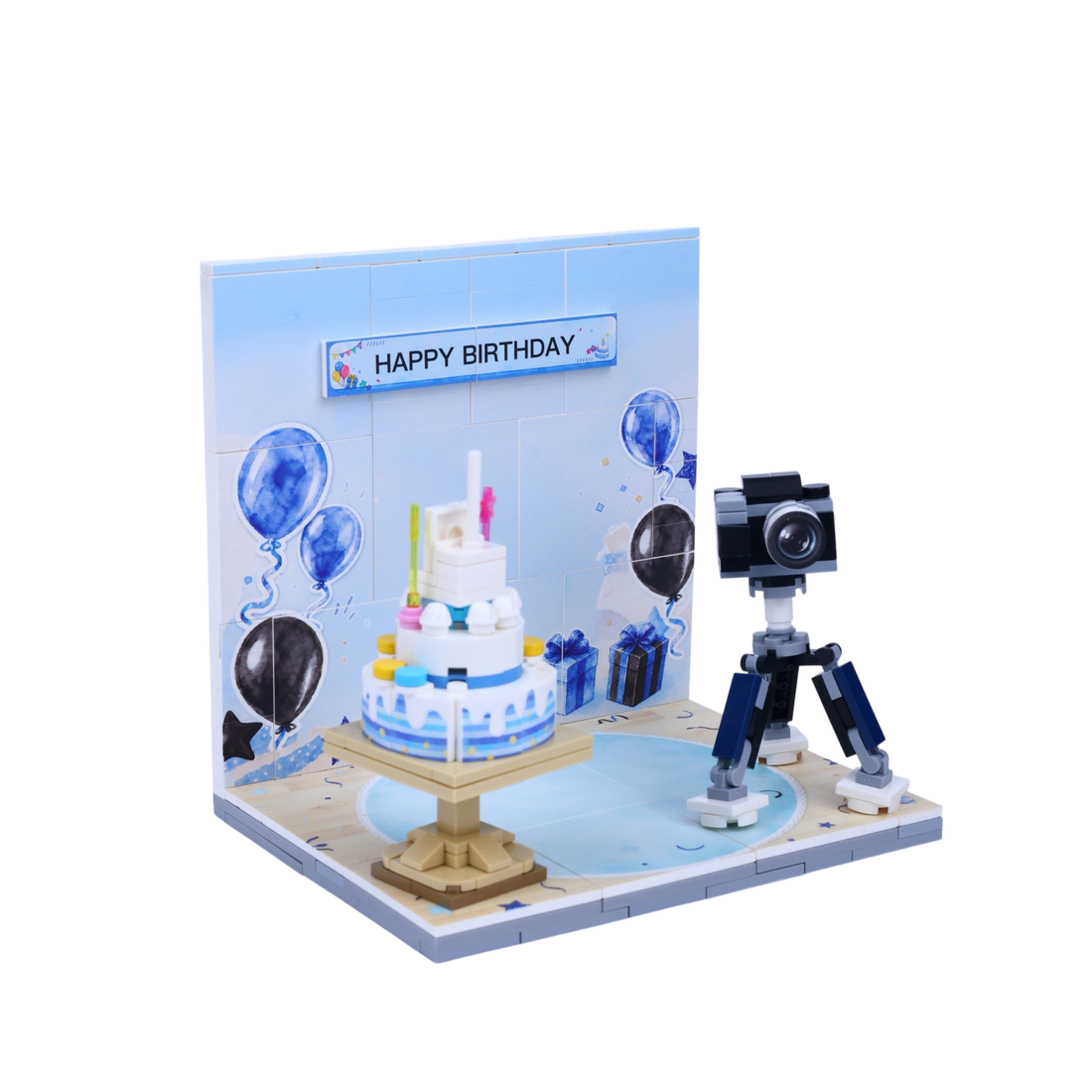 Birthday · Mr. Eighteen brick scene, left view