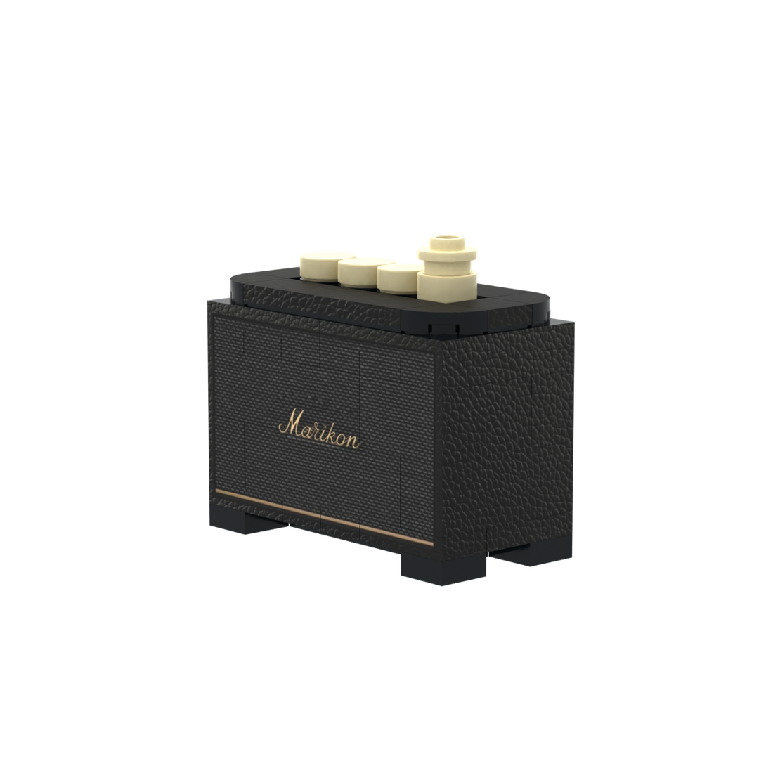 Black Speaker brick scene accessory, detail view 2