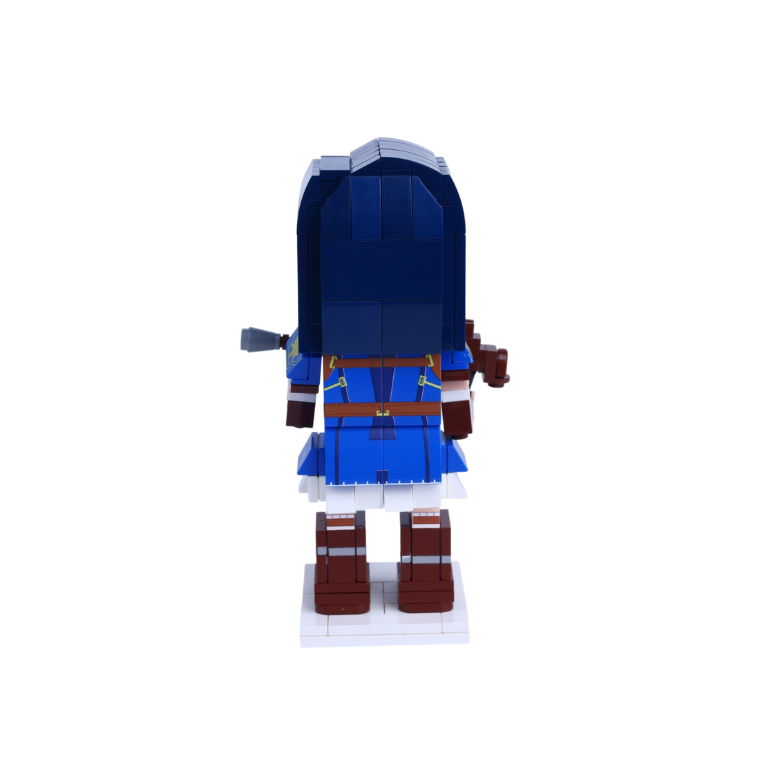 Blueblade Scout custom brick figure, back view