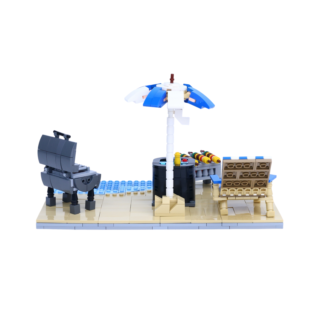 Brew & BBQ brick scene, back view