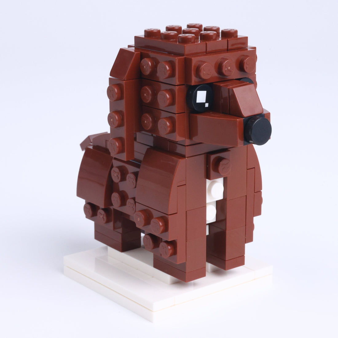 Cocker Spaniel dog brick figure, left-side view