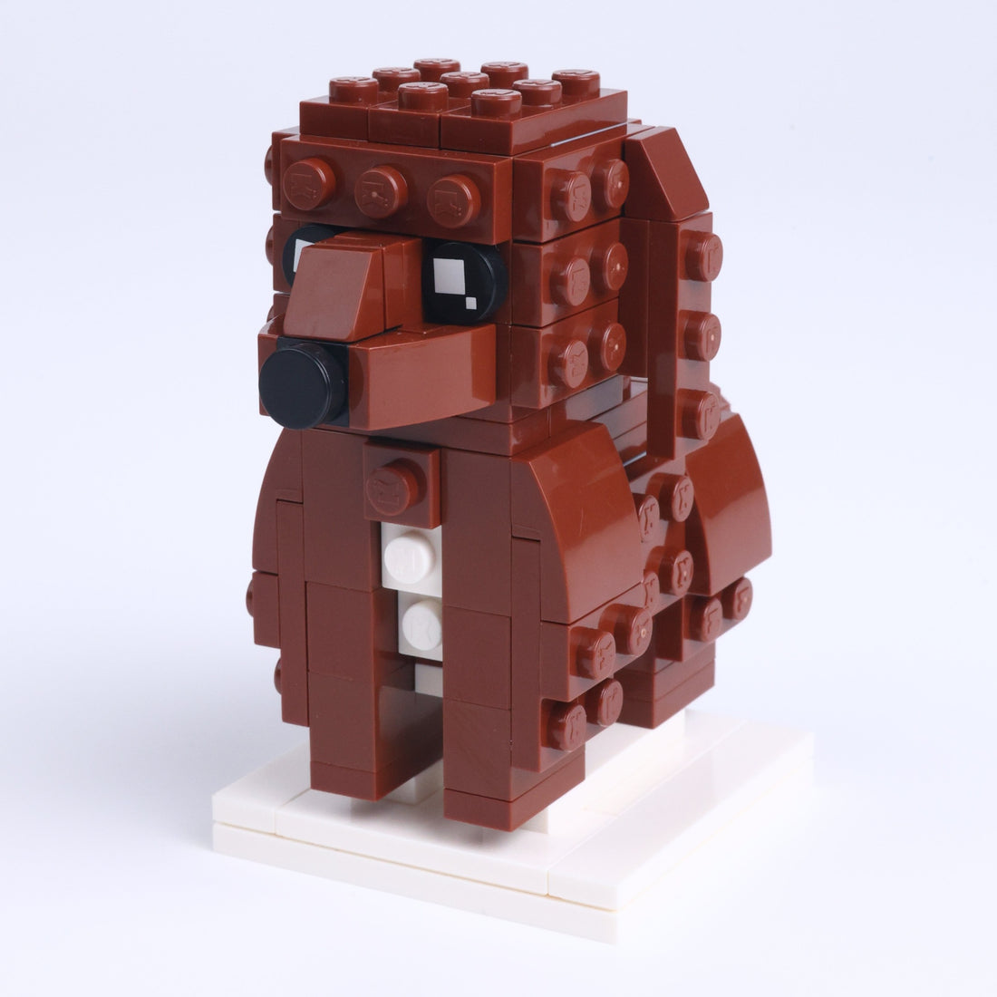 Cocker Spaniel dog brick figure, right-side view
