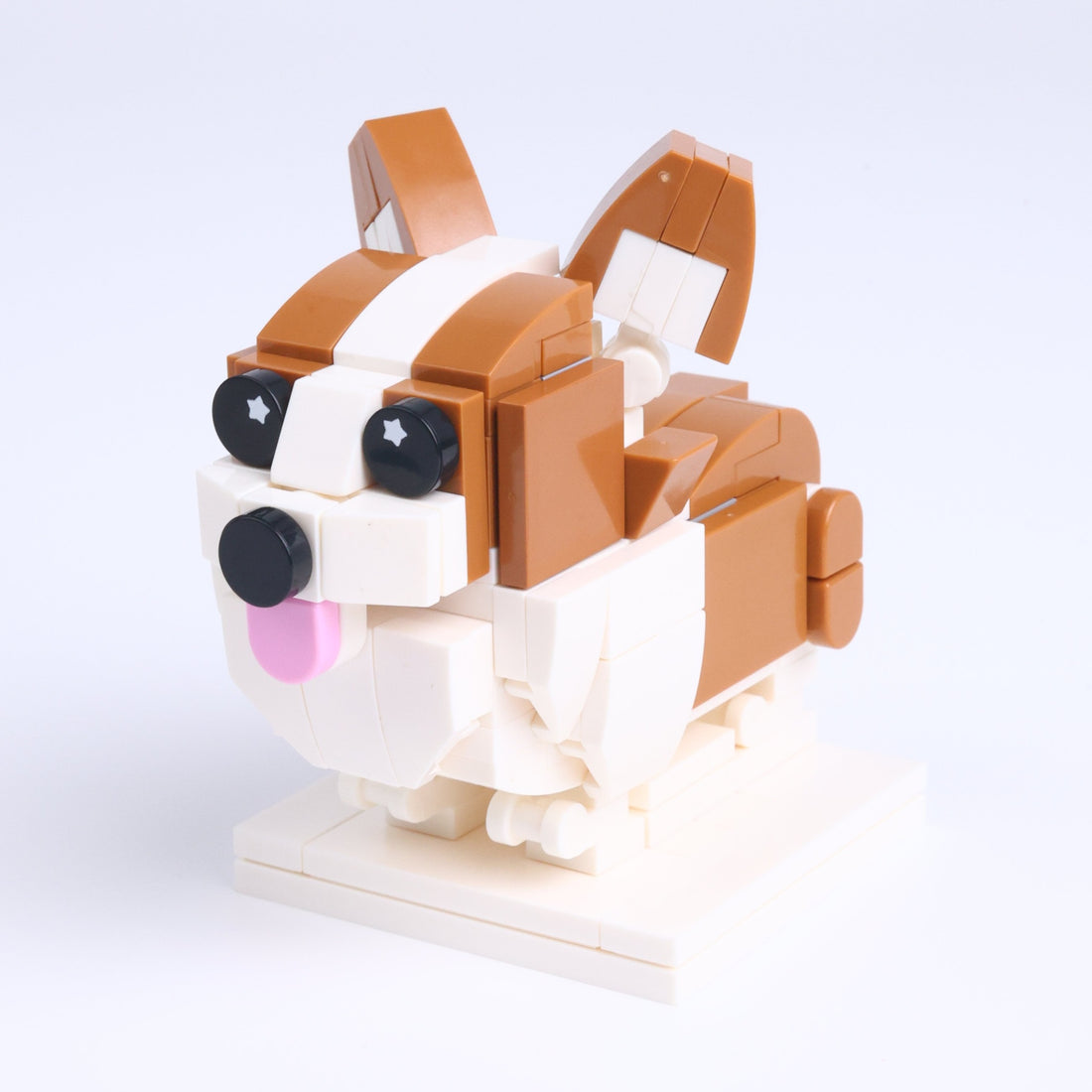 Corgi dog brick figure, right-side view