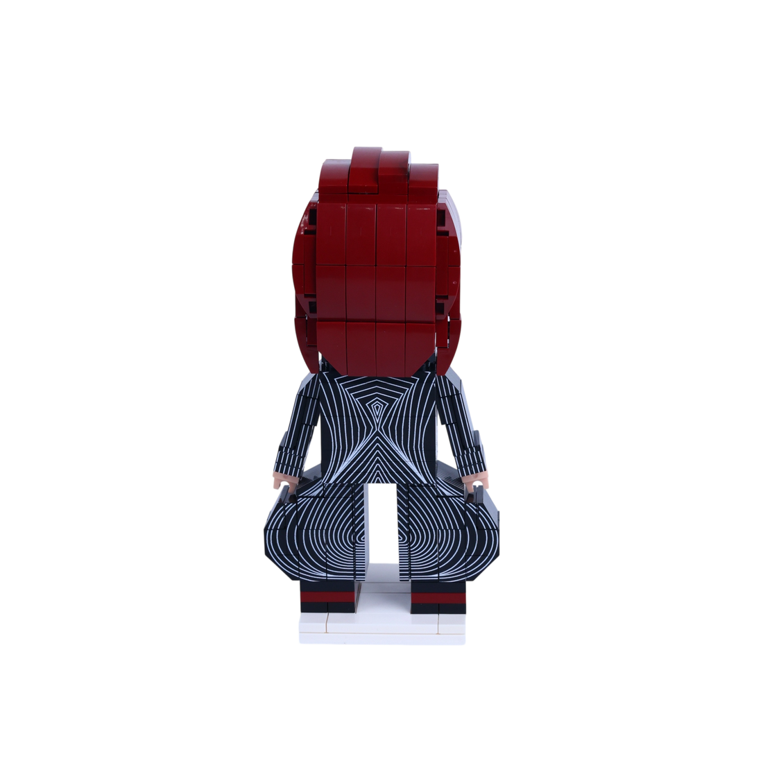 Cosmic Glam Performer custom brick figure, back view