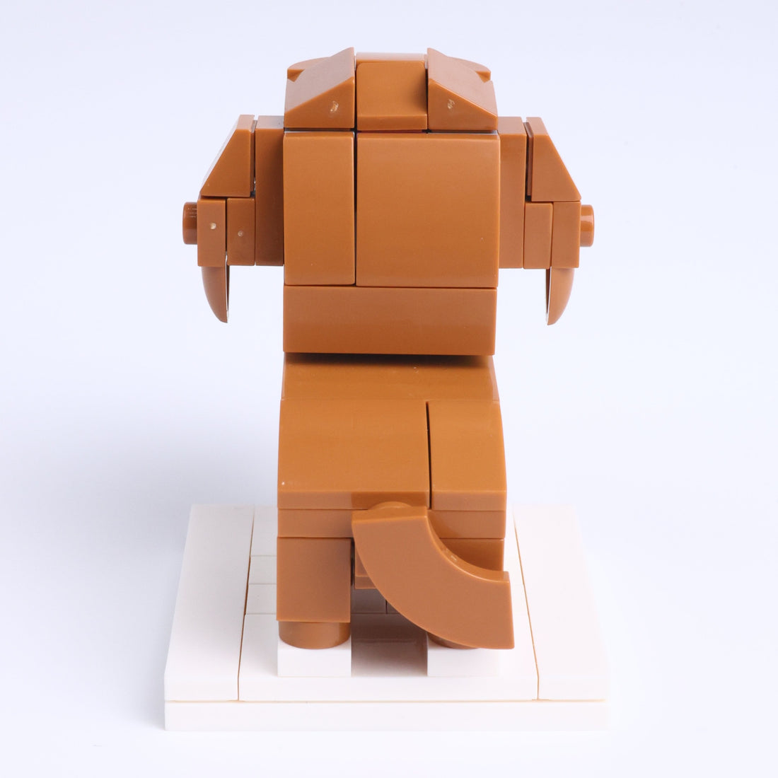Dachshund dog brick figure, back view