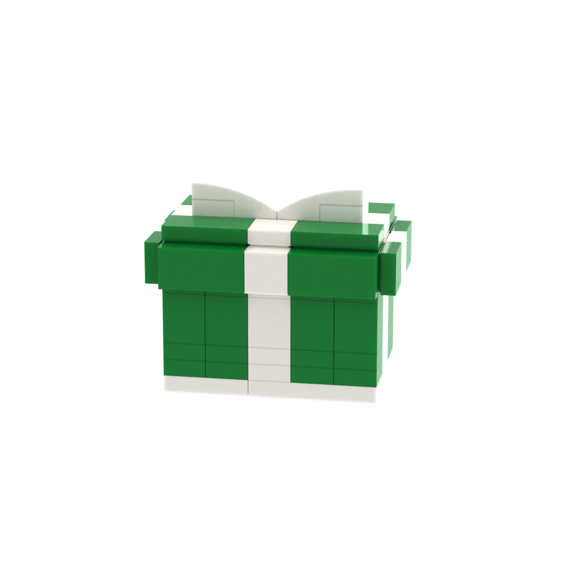 Green Gift Box brick scene accessory, detail view 1