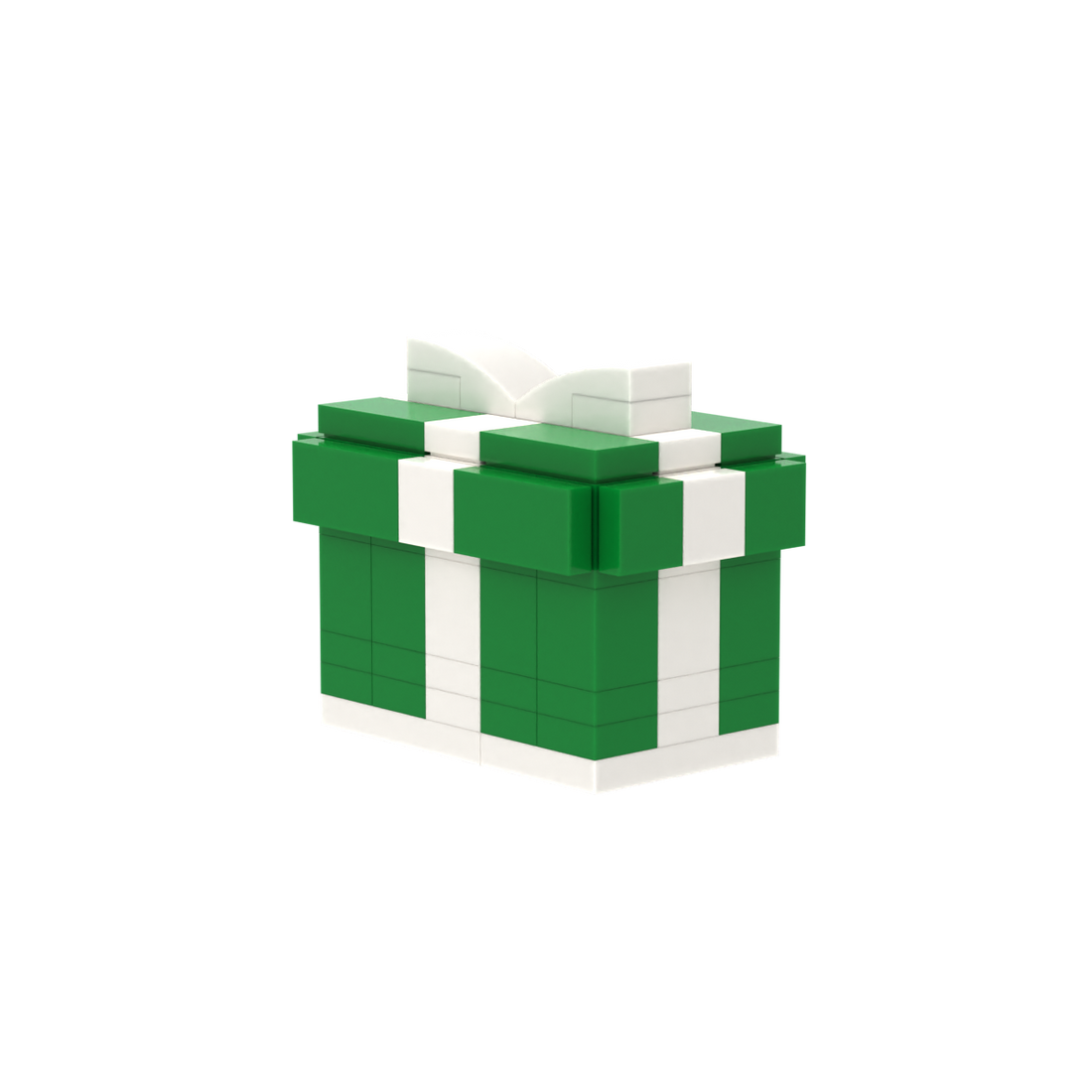 Green Gift Box brick scene accessory, detail view 2