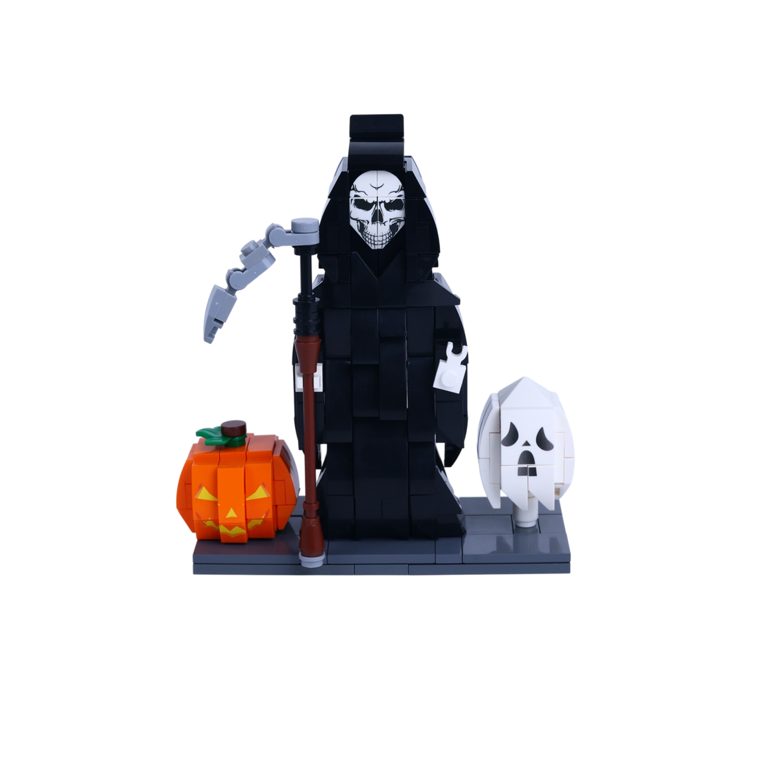 Grim Smiling Reaper custom brick figure, main product view