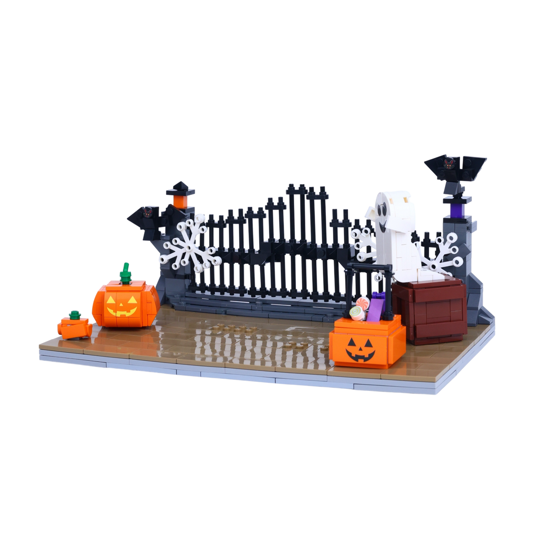 Halloween · Spooky Welcome brick scene, right view