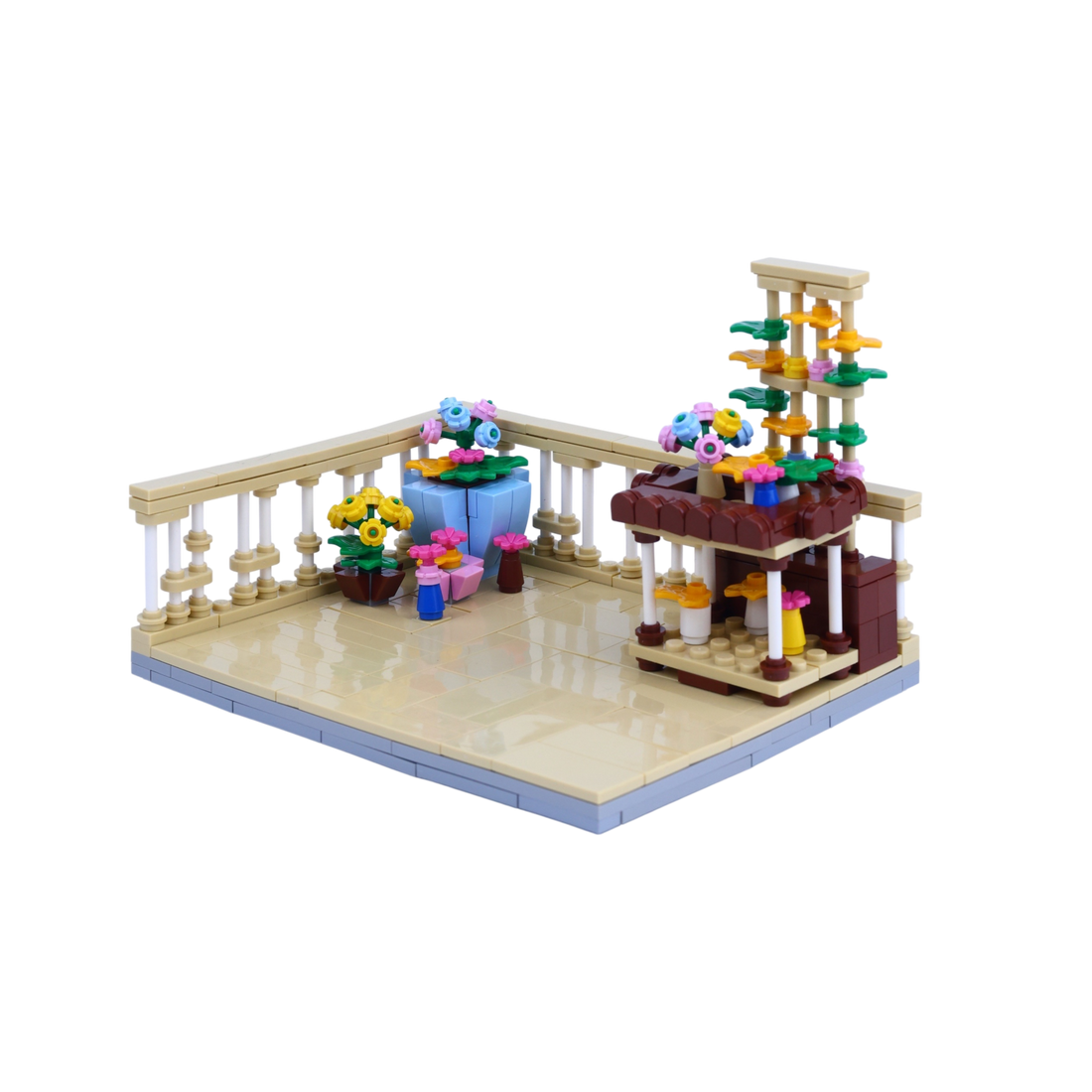 Lazy Sunday Garden brick scene, right view