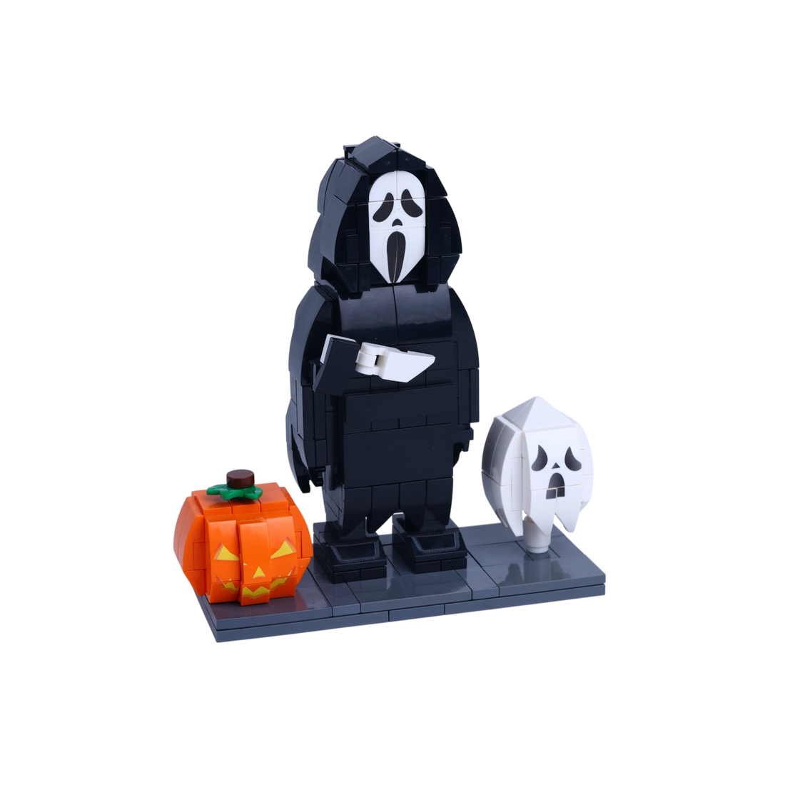 Midnight Fright custom brick figure, left-side view