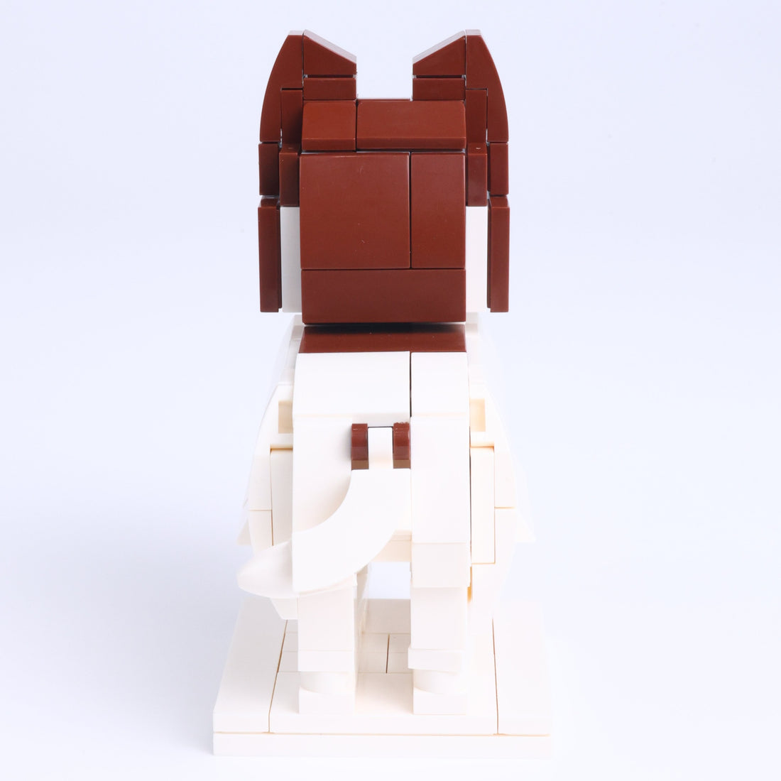 Papillon dog brick figure, back view