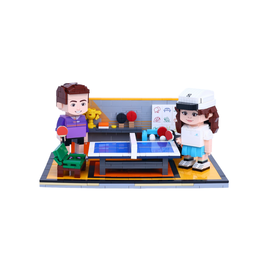 Ping Pong Pals brick scene, lifestyle view