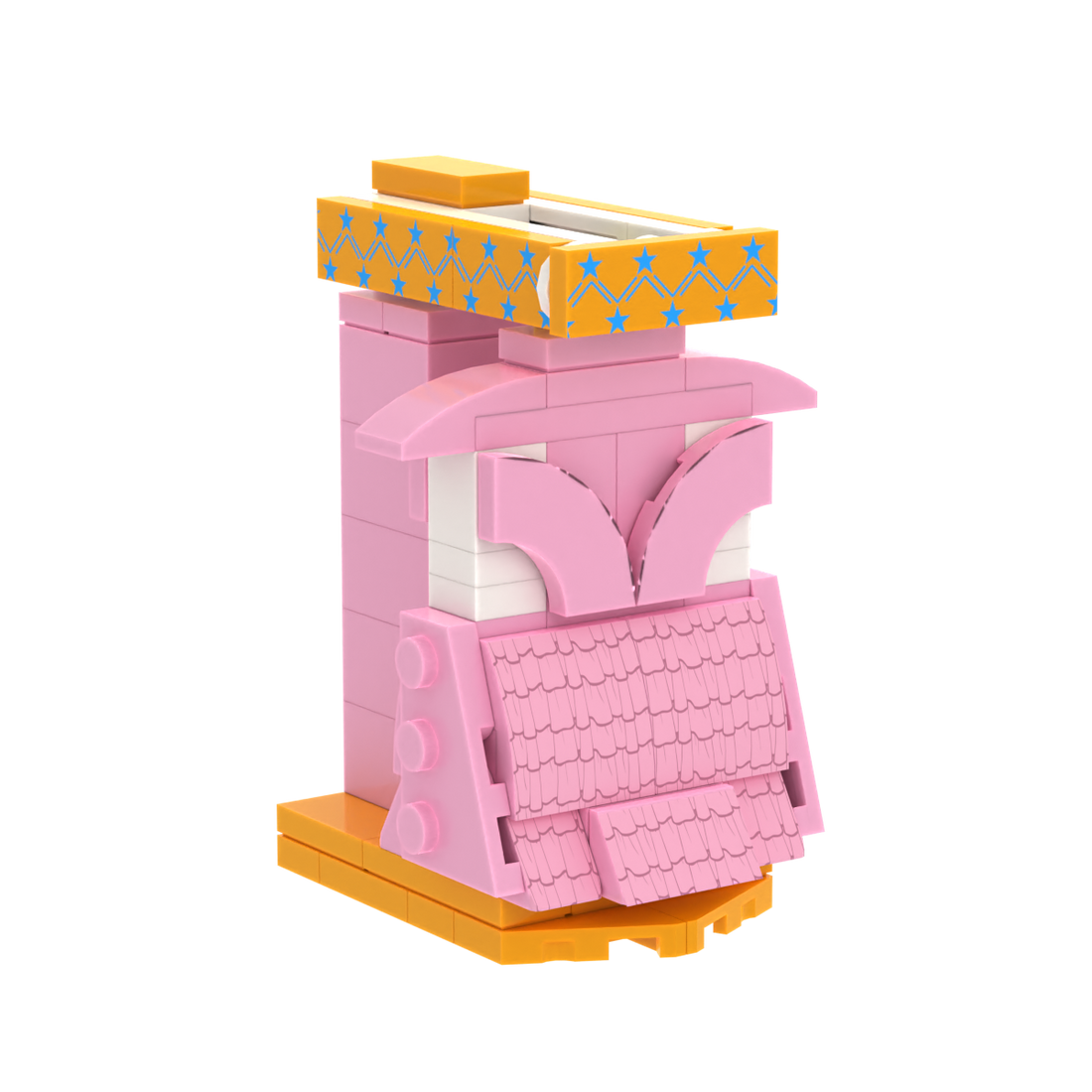Pink Wardrobe brick scene accessory, right-side view
