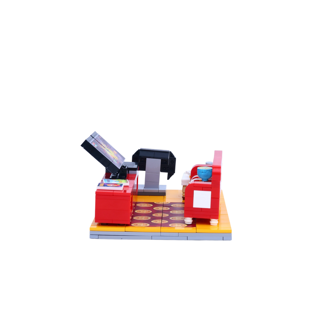 Player One's Pad brick scene, back view
