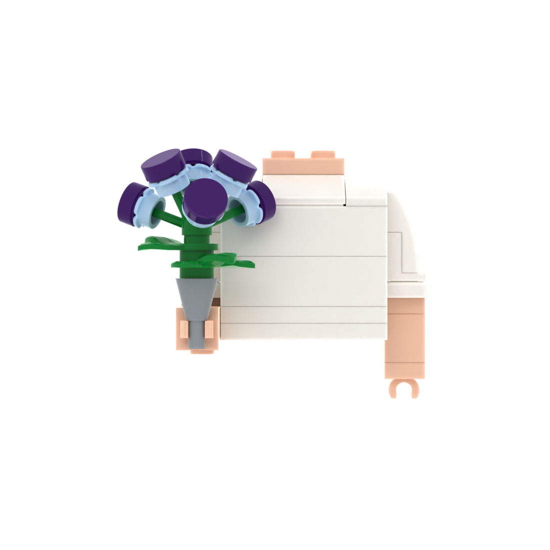 Purple Flower brick figure accessory, main product view