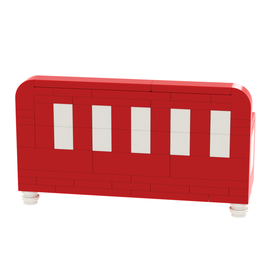 Red-and-White Striped Sofa brick scene accessory, detail view 1