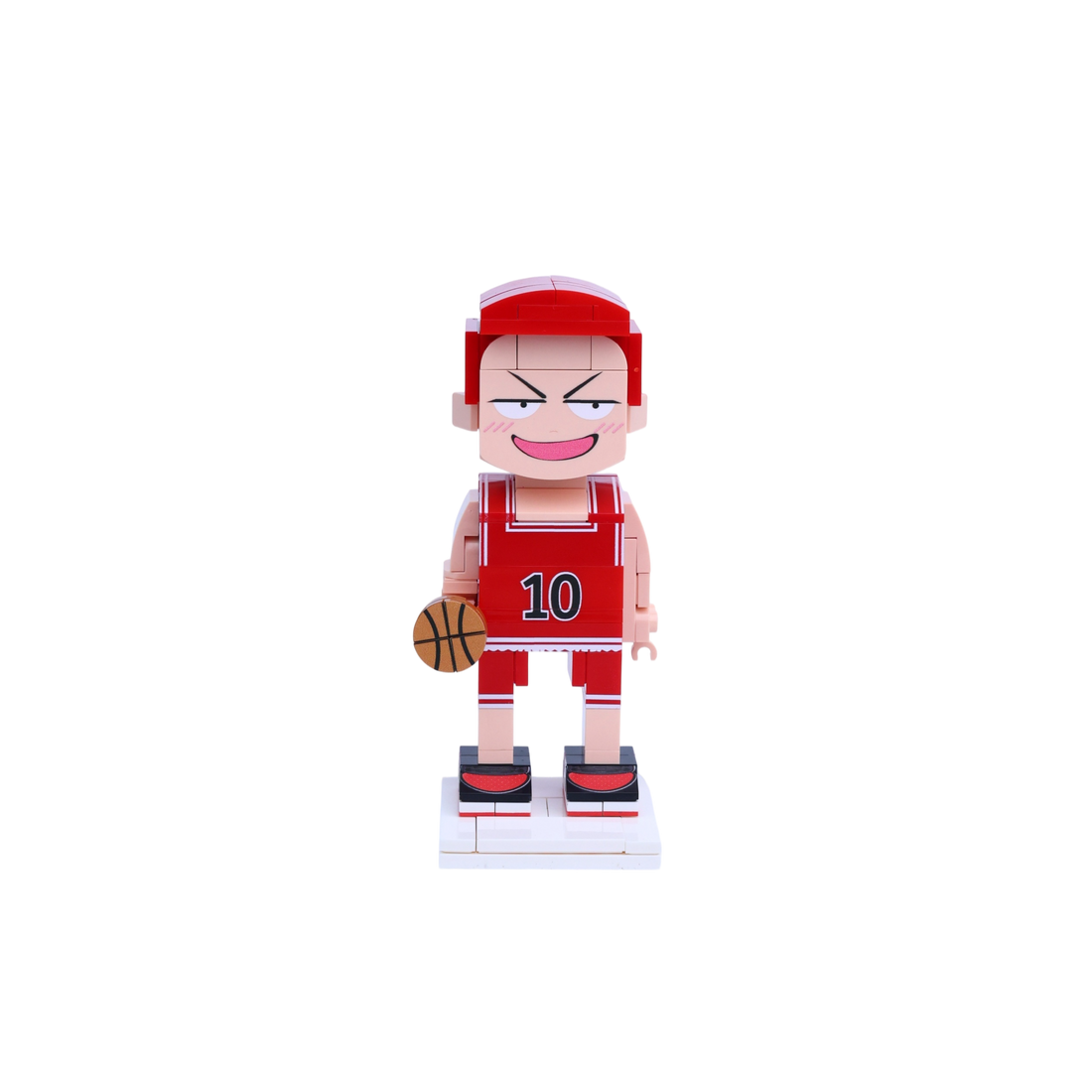 Red-Haired Basketball Star custom brick figure, main product view