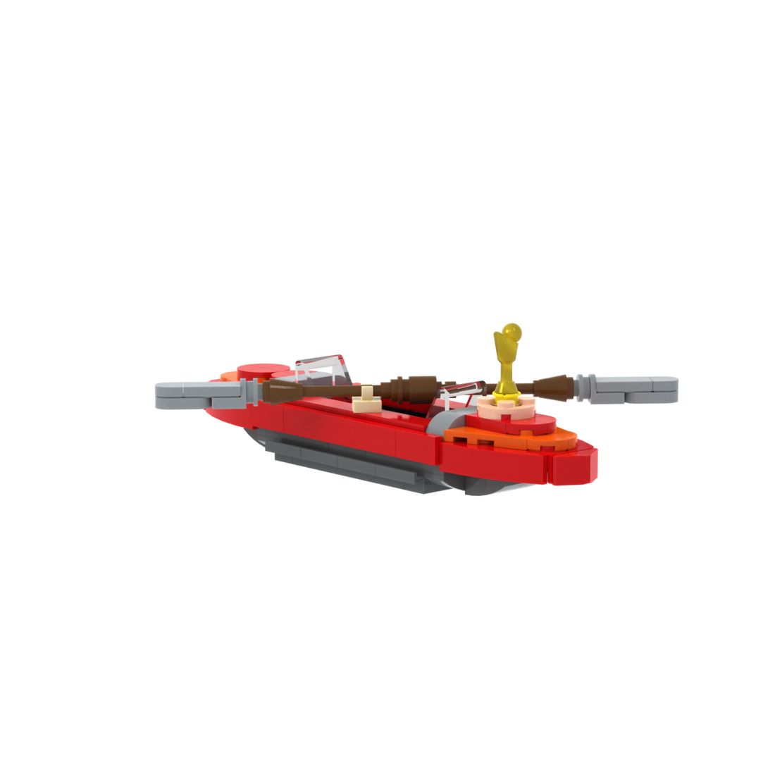 Red Kayak brick scene accessory, detail view 2