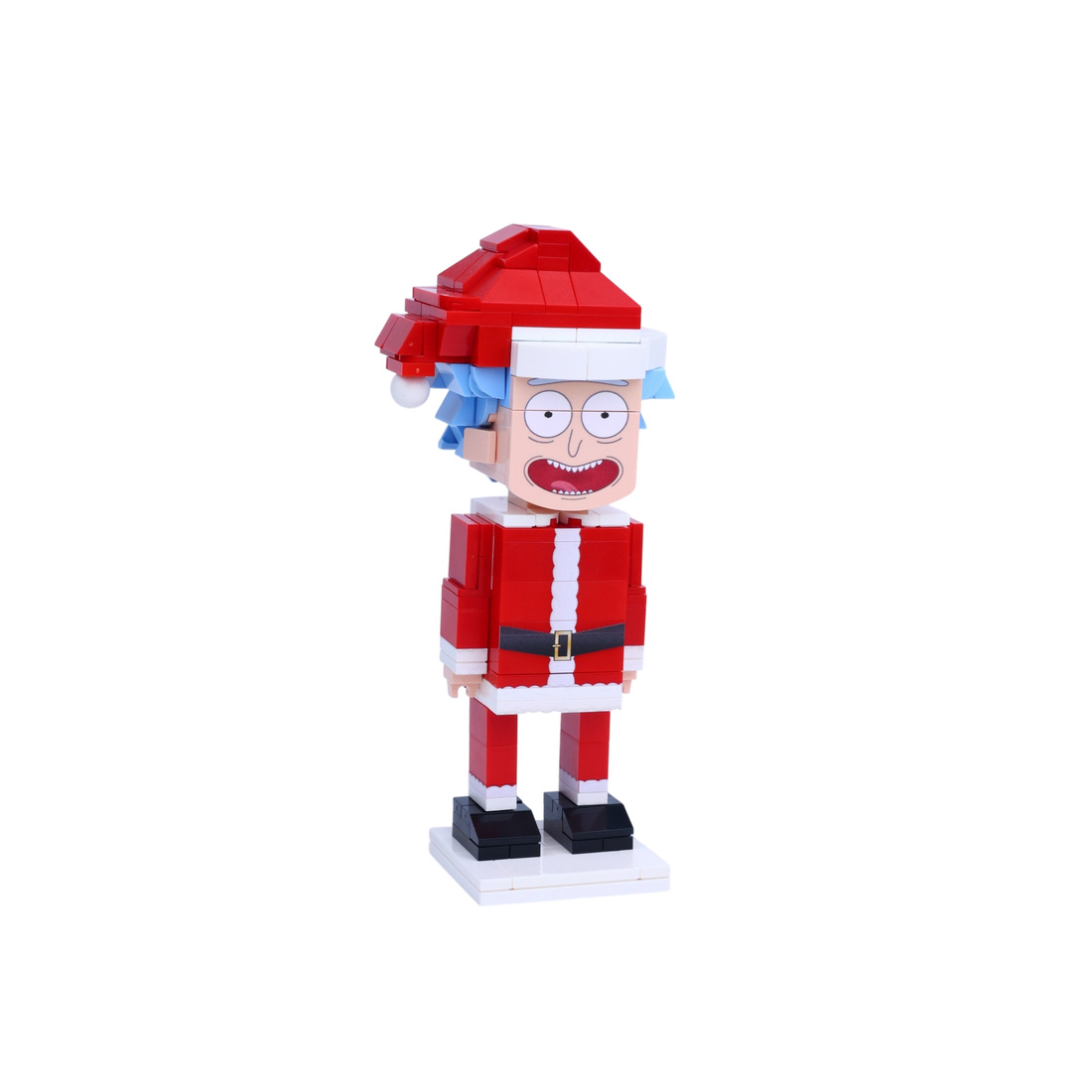 Santa Portal Inventor custom brick figure, left-side view