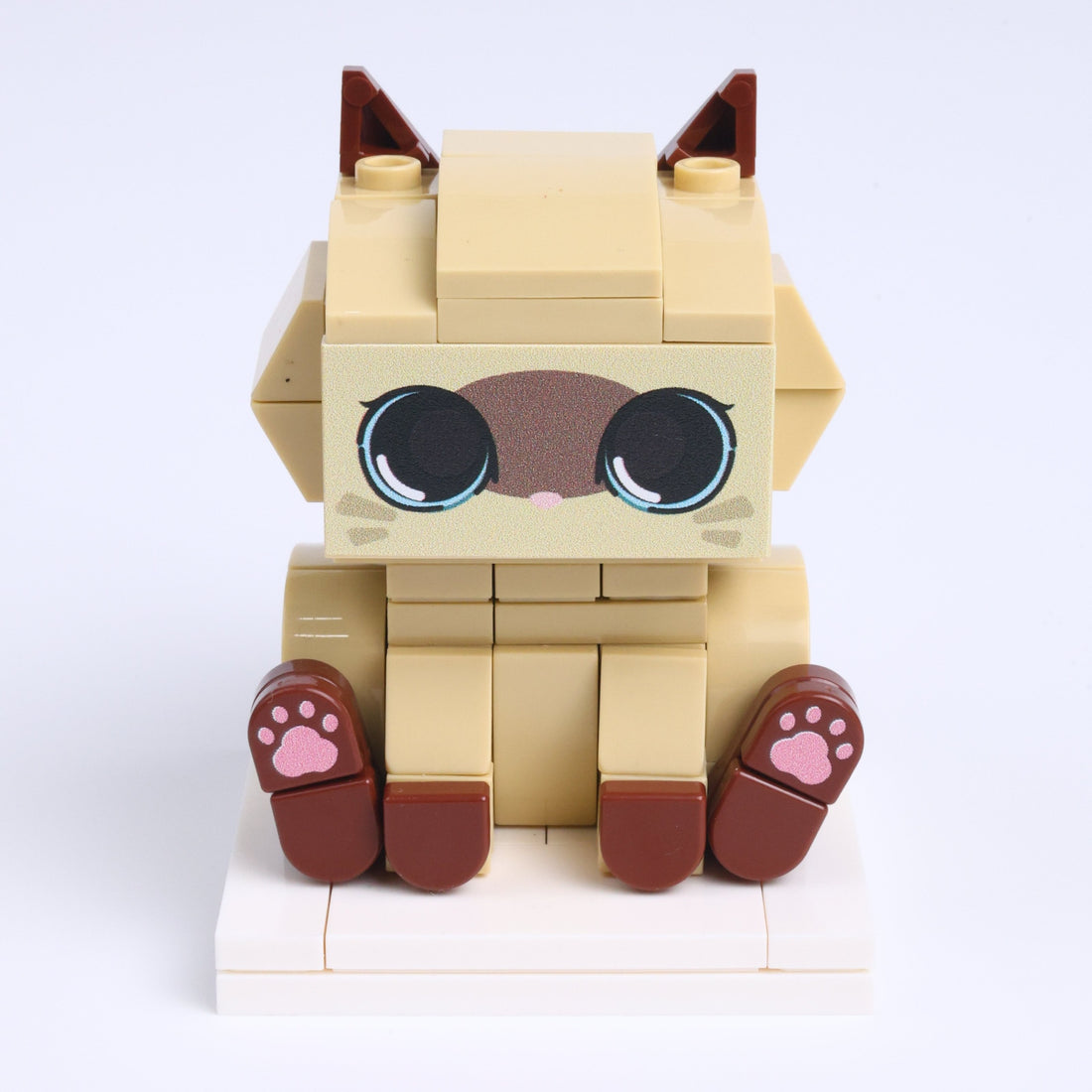 Siamese Cat cat brick figure, main product view