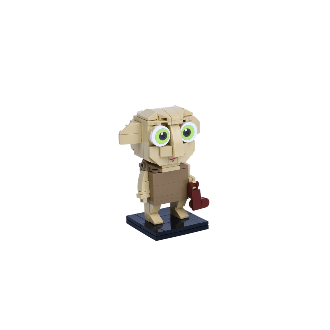 Small-Eared Helper custom brick figure, left-side view