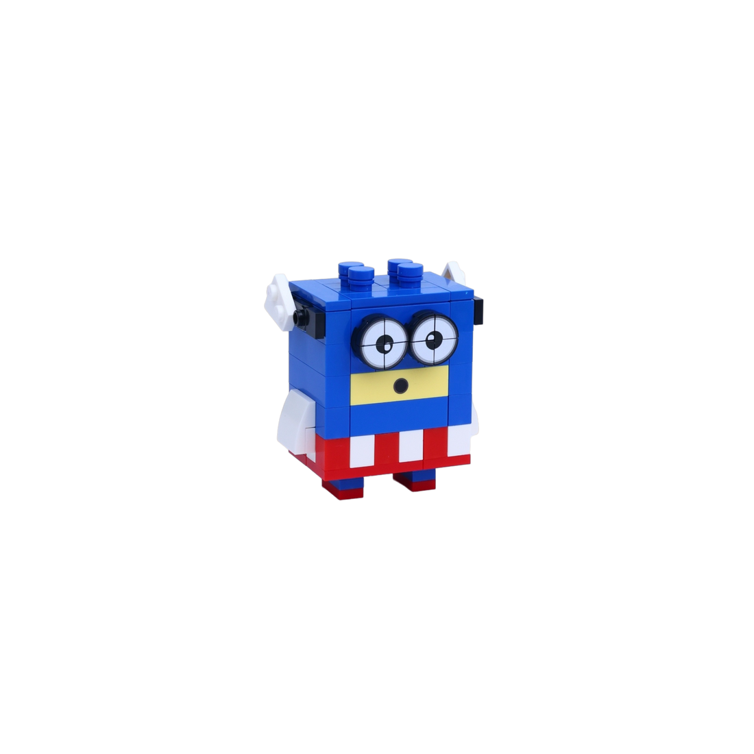Star-Spangled Minion brick art collectible, left-side view