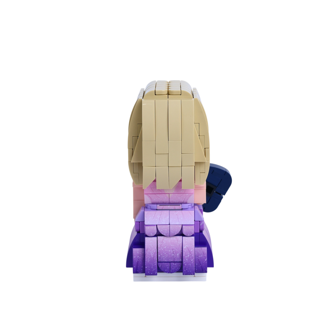 Stardust Stage Singer custom brick figure, back view