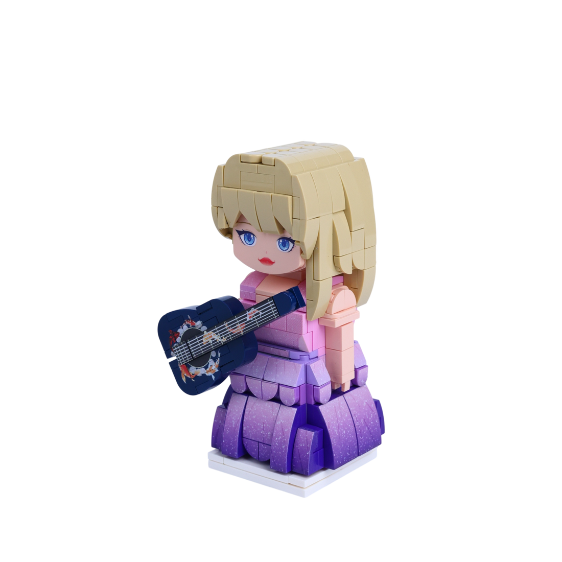 Stardust Stage Singer custom brick figure, right-side view