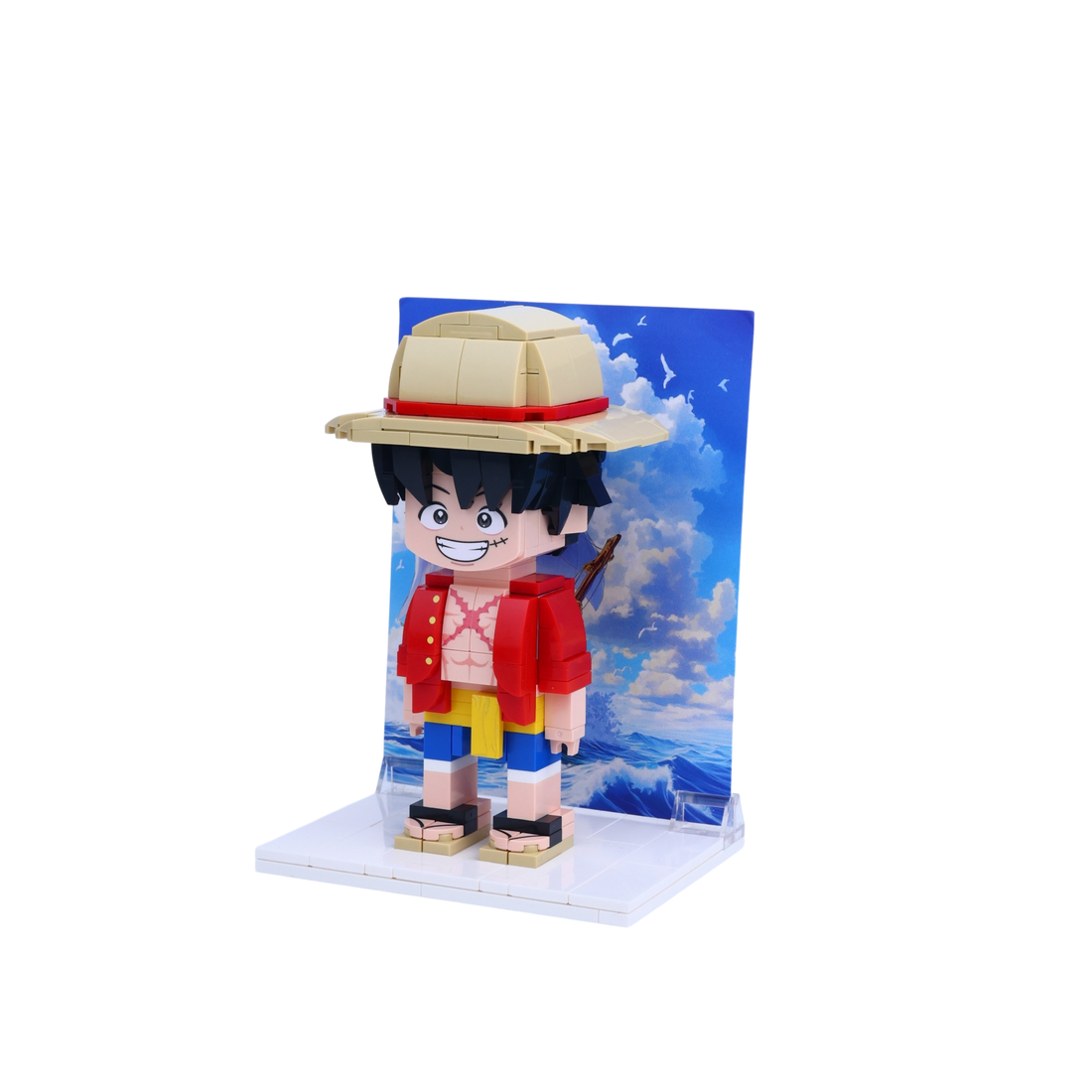 Straw-Hat Sea Voyager custom brick figure, right-side view