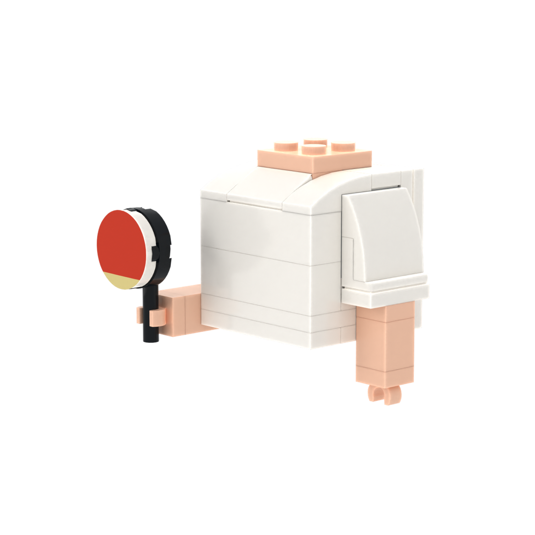 Table Tennis Paddle brick figure accessory, right-side view