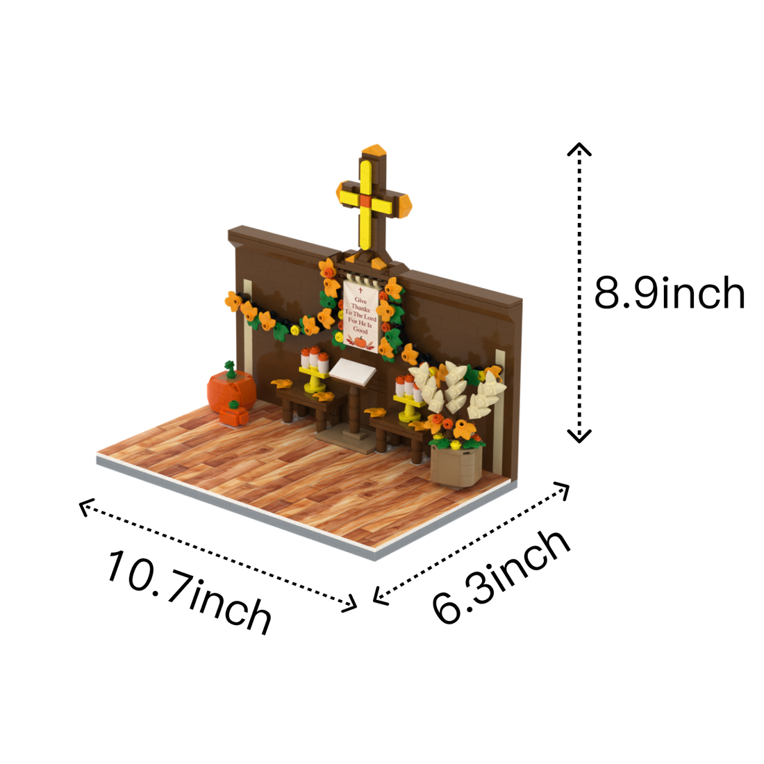 Thanksgiving · Faith in God brick scene, lifestyle view