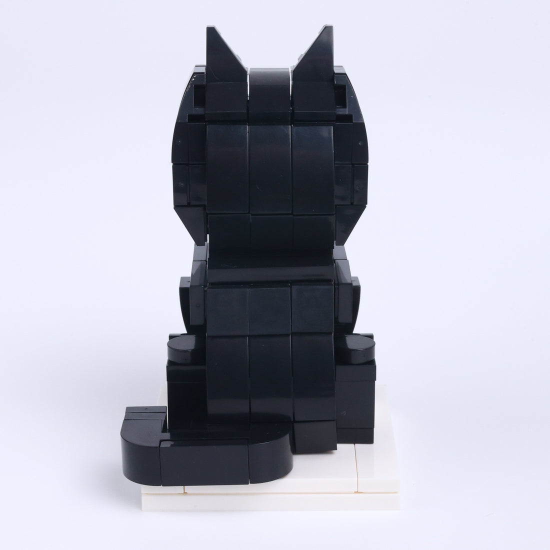 Tuxedo Cat Design 2 cat brick figure, back view