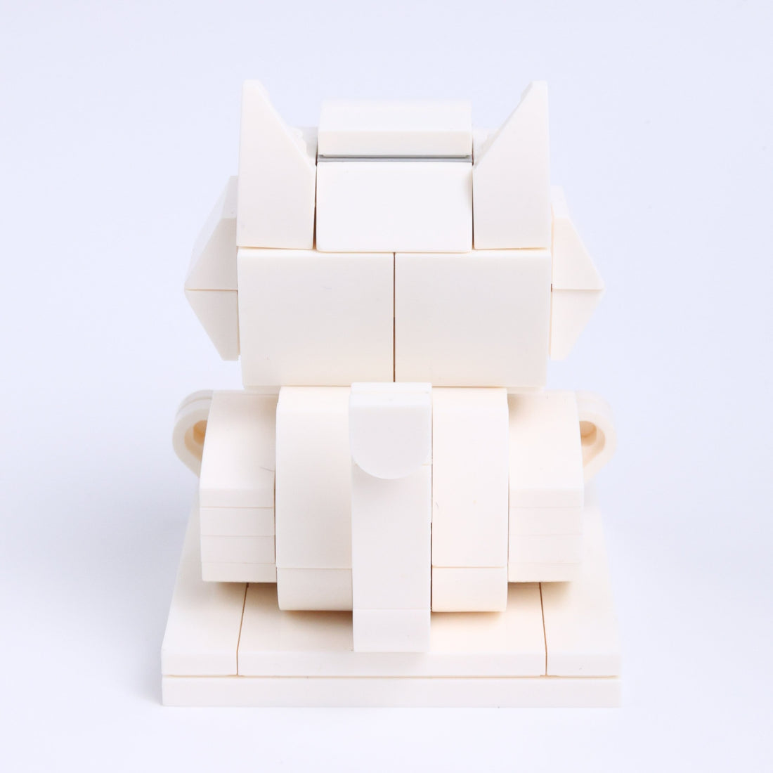 White Cat cat brick figure, back view