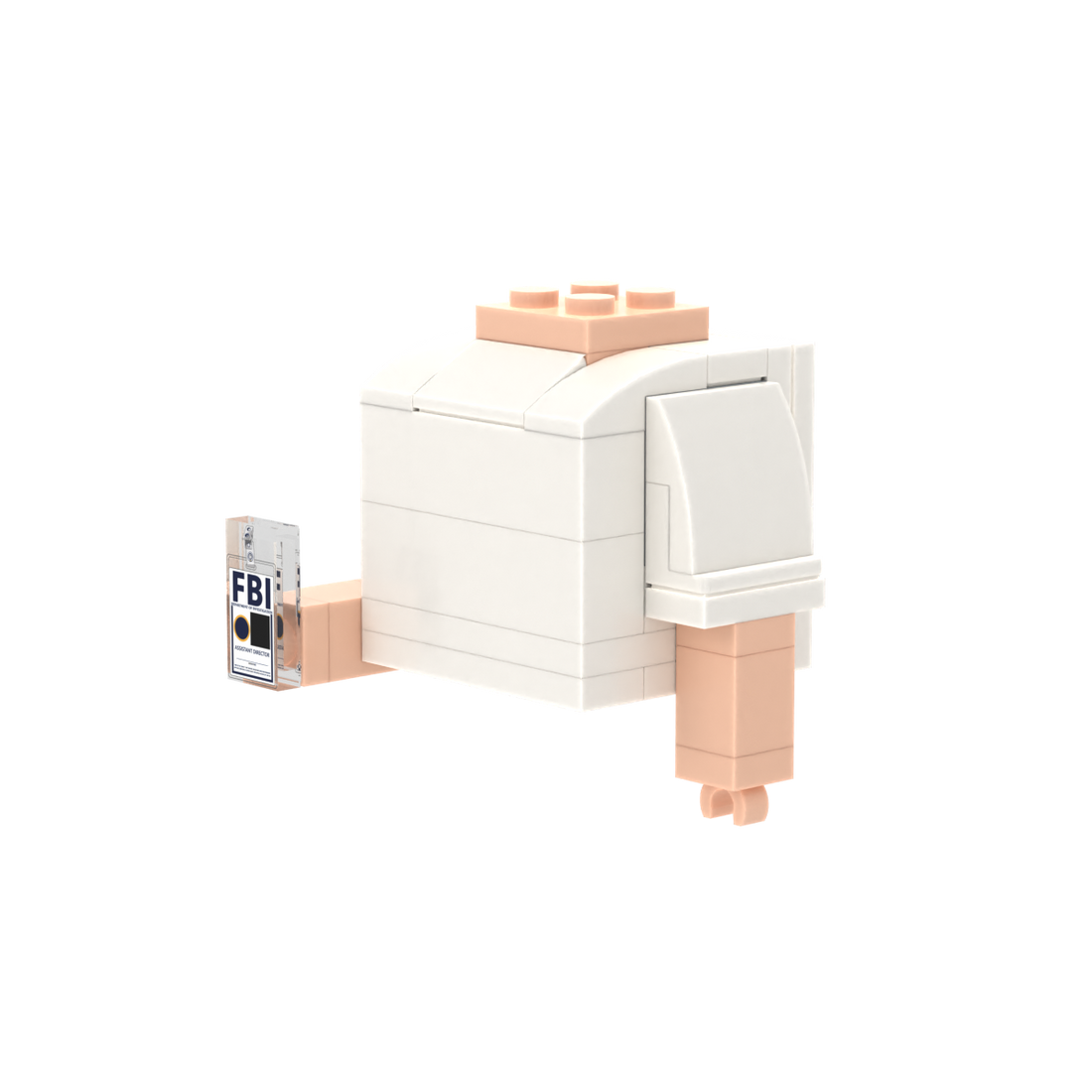 Badge Card Holder brick figure accessory, right-side view