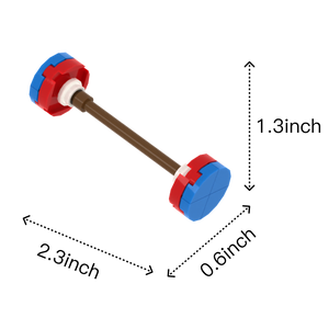 Barbell brick figure accessory, size guide