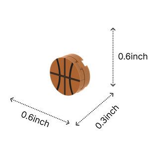 Basketball brick figure accessory, size guide