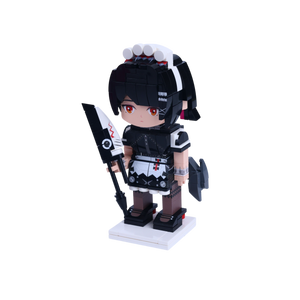 Battle Maid custom brick figure, right-side view
