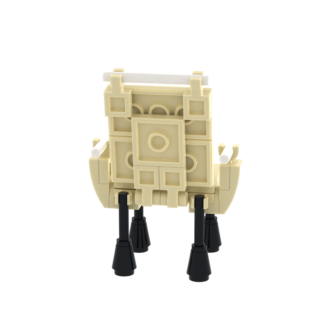 Beige Folding Leisure Chair brick scene accessory, detail view 1