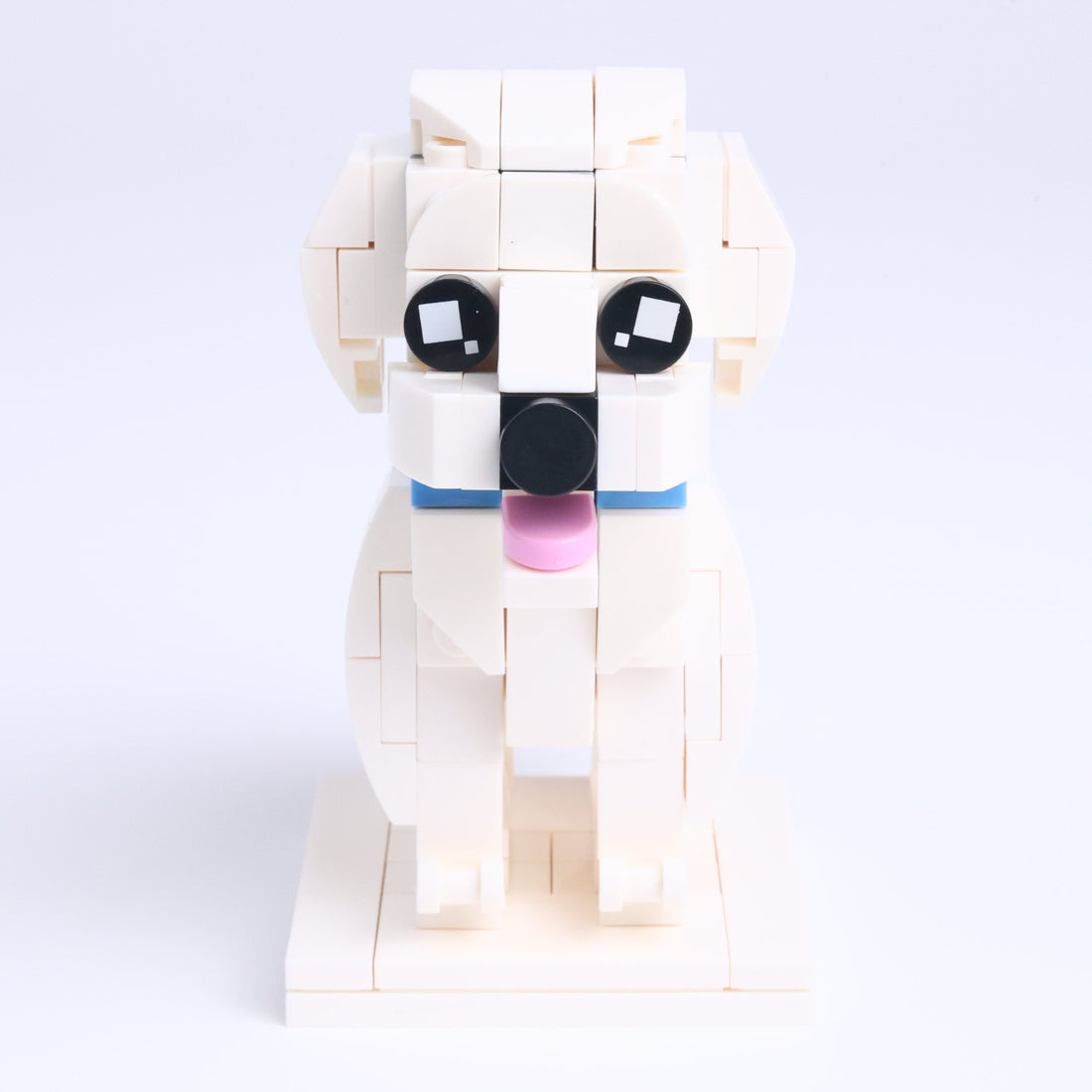 Bichon Frise dog brick figure, main product view
