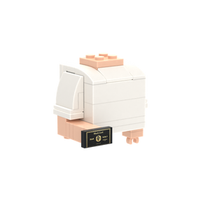 Black Card brick figure accessory, left-side view