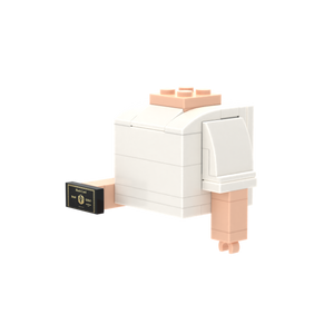 Black Card brick figure accessory, right-side view