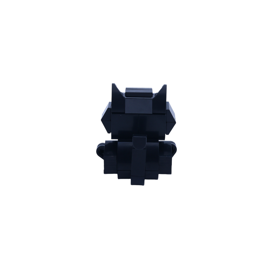 Black Cat cat brick figure, back view