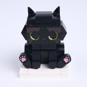 Black Cat cat brick figure, main product view