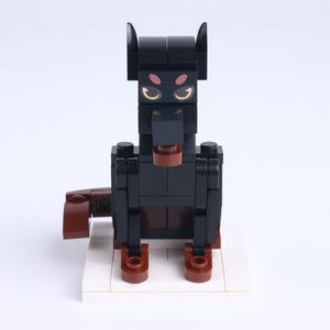 Black Doberman dog brick figure, main product view