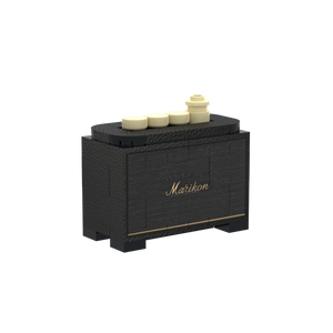 Black Speaker brick scene accessory, right-side view